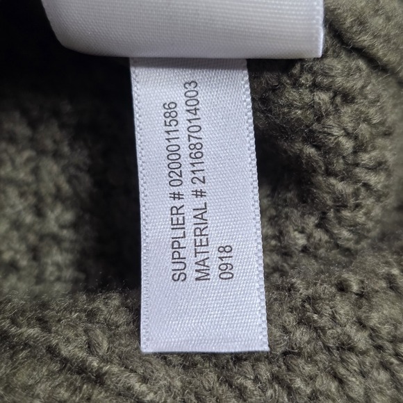 Polo Ralph Lauren Sweater Mens Olive Green Fisherman Cable Knit Crew Size Medium - Picture 8 of 8